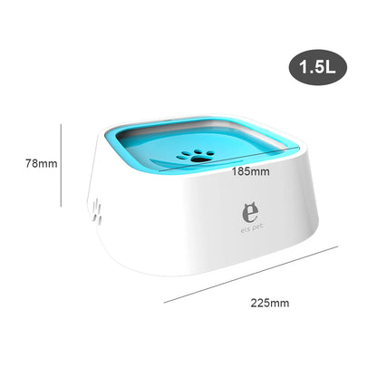  Pet Floating Water Bowl | Spill-Proof Design with Slow-Feed Technology