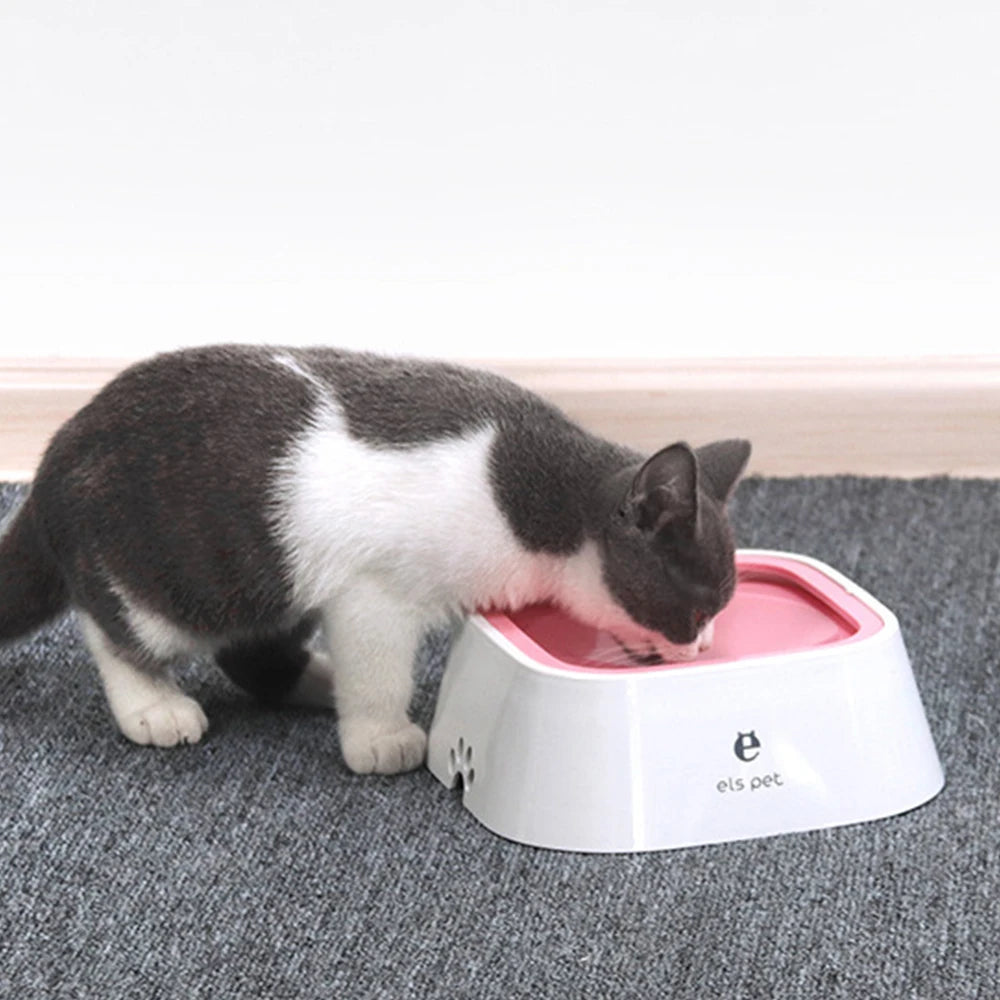  Pet Floating Water Bowl | Spill-Proof Design with Slow-Feed Technology