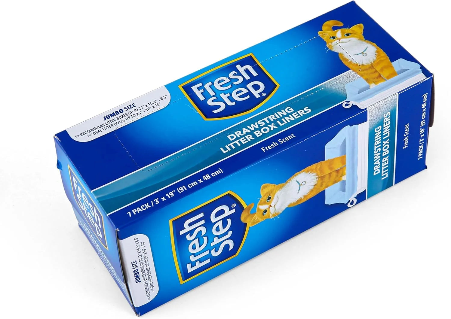 Heavy-Duty Drawstring Litter Box Liners | 7-Pack Jumbo Size for Easy Cleanup