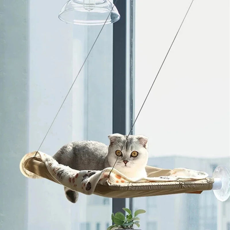 Elevated Cat Bed Hammock - Window Seat for Cats and Kittens, Supports Up to 20kg, Ideal for Winter Use