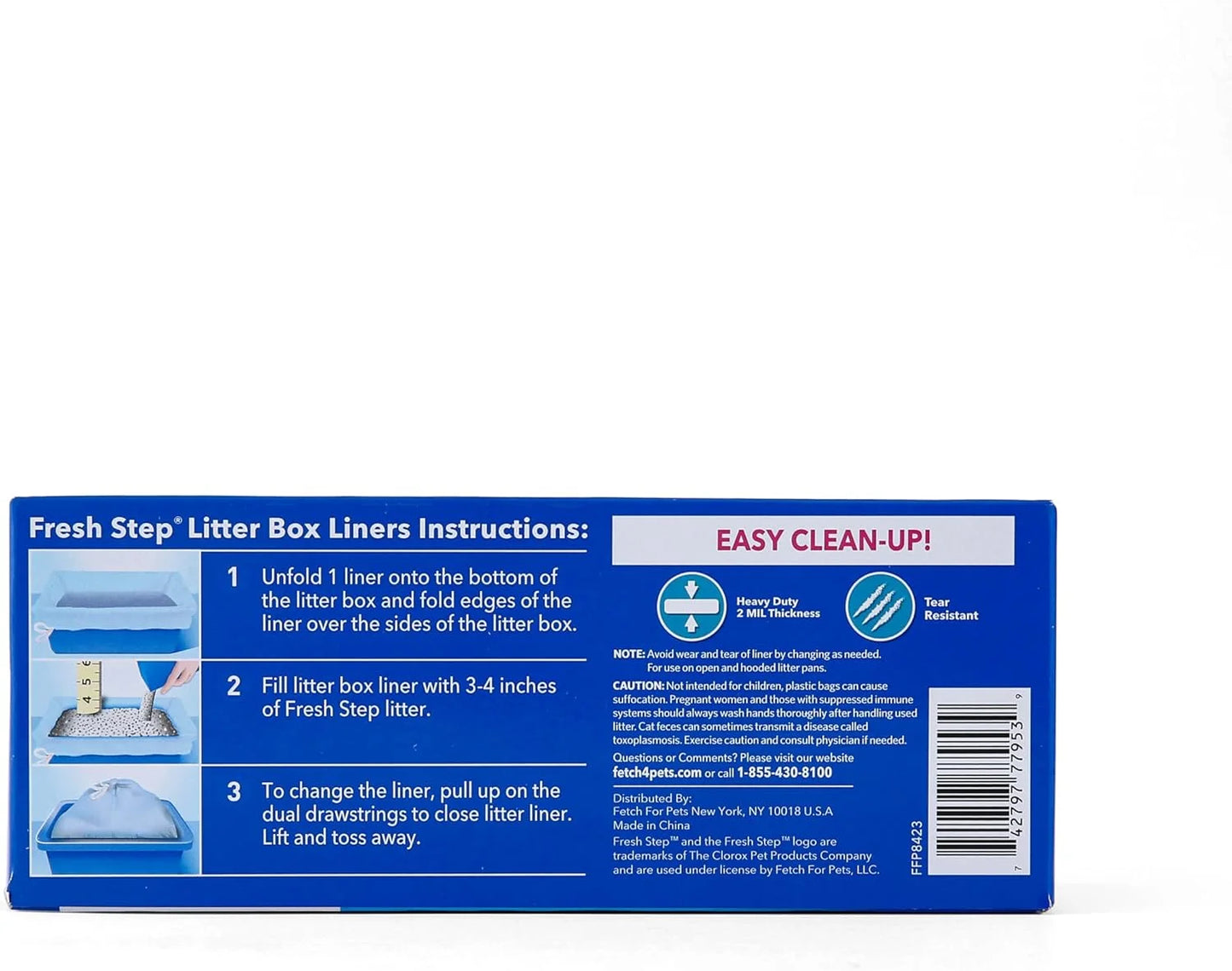 Heavy-Duty Drawstring Litter Box Liners | 7-Pack Jumbo Size for Easy Cleanup
